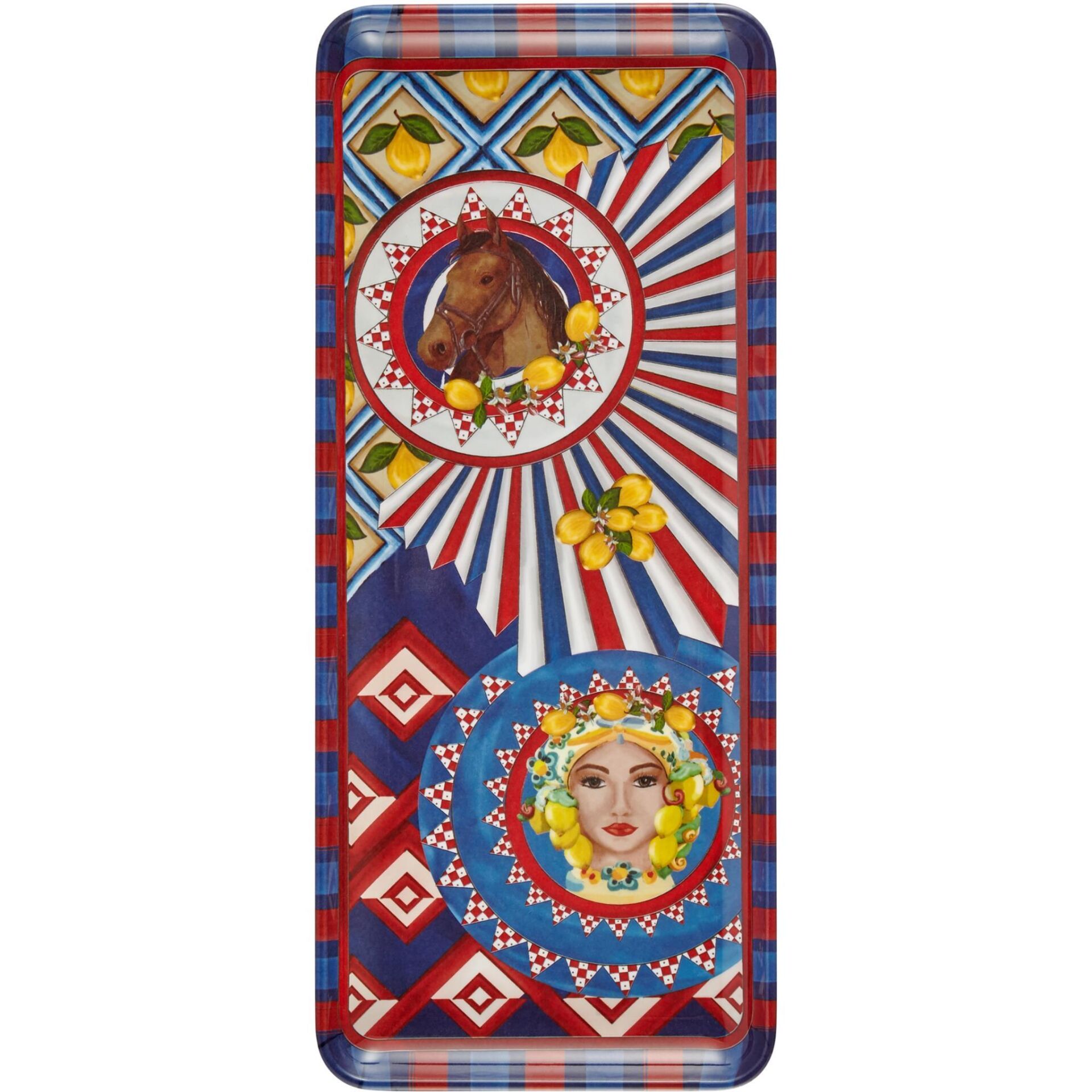 Positano At Figürlü Servis Tabağı 35,5*15 Cm