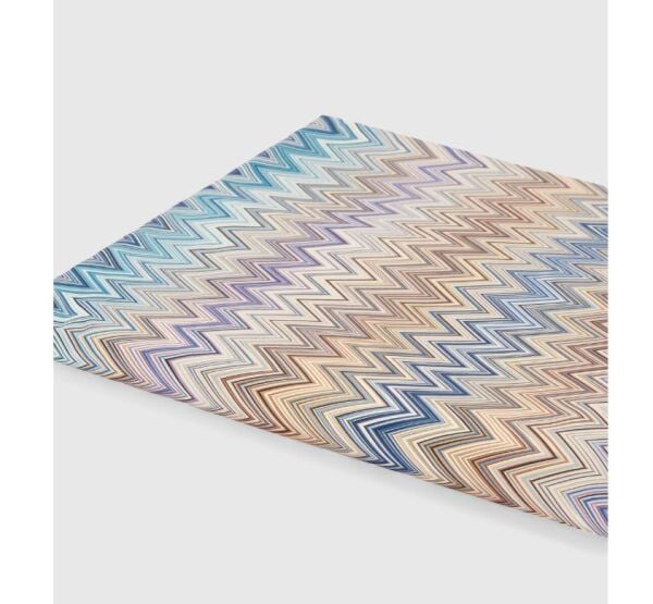 John Re-Edition Turkuaz Çok Renkli Zigzag Desenli Nevresim
