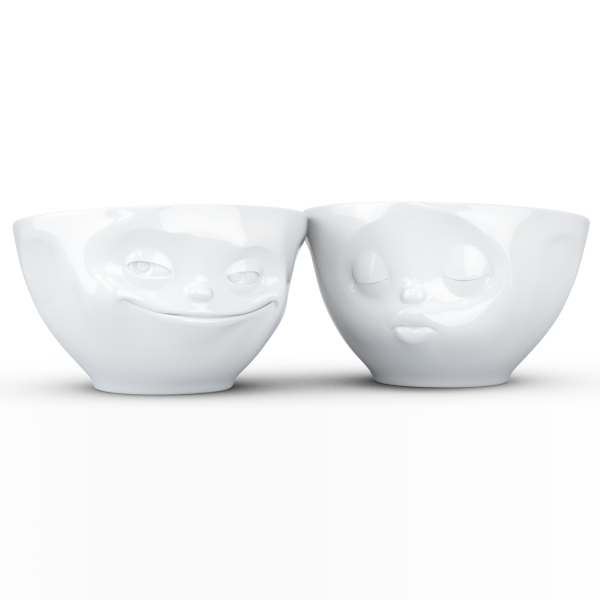 Grinning & Kissing Beyaz İkili Kase Set  200 ml