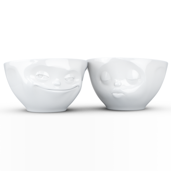 Grinning & Kissing Beyaz İkili Kase Set  200 ml