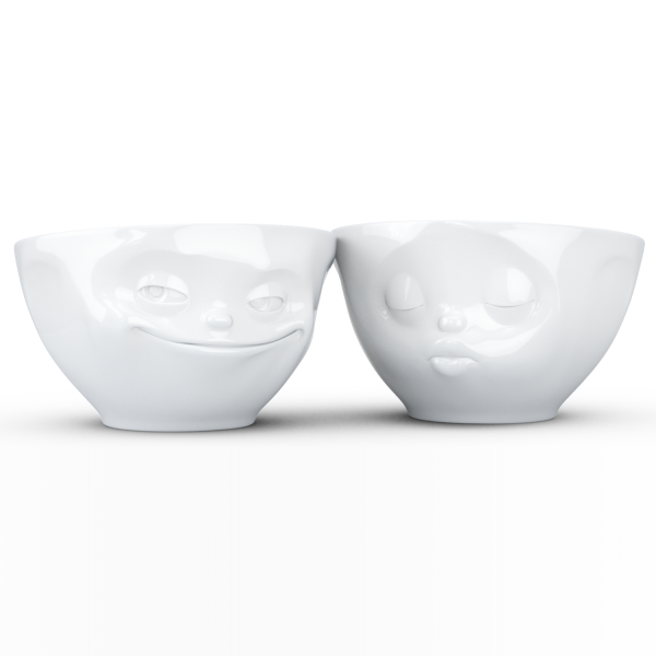 Grinning & Kissing Beyaz İkili Kase Set  200 ml