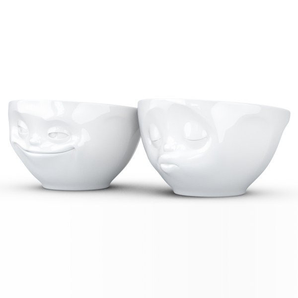 Grinning & Kissing Beyaz İkili Kase Set  200 ml