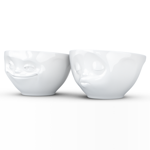 Grinning & Kissing Beyaz İkili Kase Set  200 ml