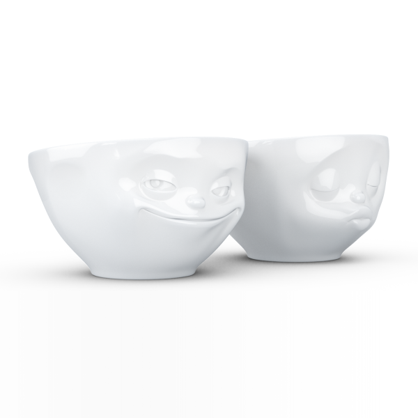 Grinning & Kissing Beyaz İkili Kase Set  200 ml