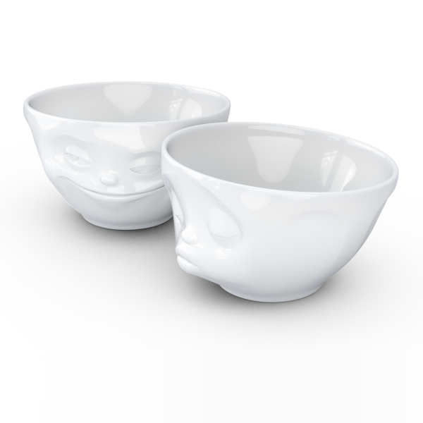 Grinning & Kissing Beyaz İkili Kase Set  200 ml