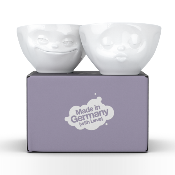 Grinning & Kissing Beyaz İkili Kase Set  200 ml