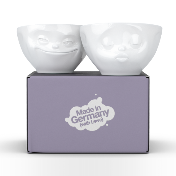 Grinning & Kissing Beyaz İkili Kase Set  200 ml