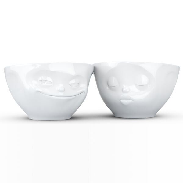 Grinning & Kissing Beyaz İkili Kase Set  200 ml