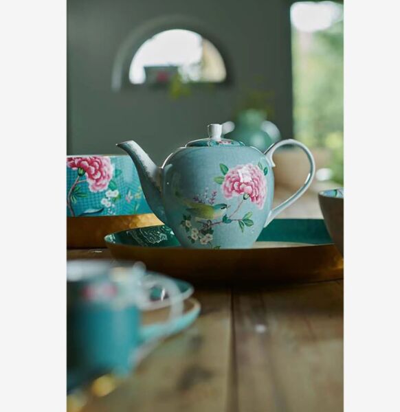 Blushing Birds Mavi Küçük Mug 145 ml.