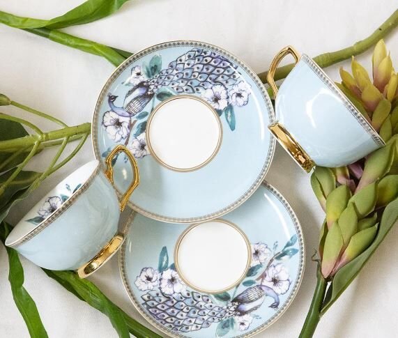 Teacup Peacock Garden