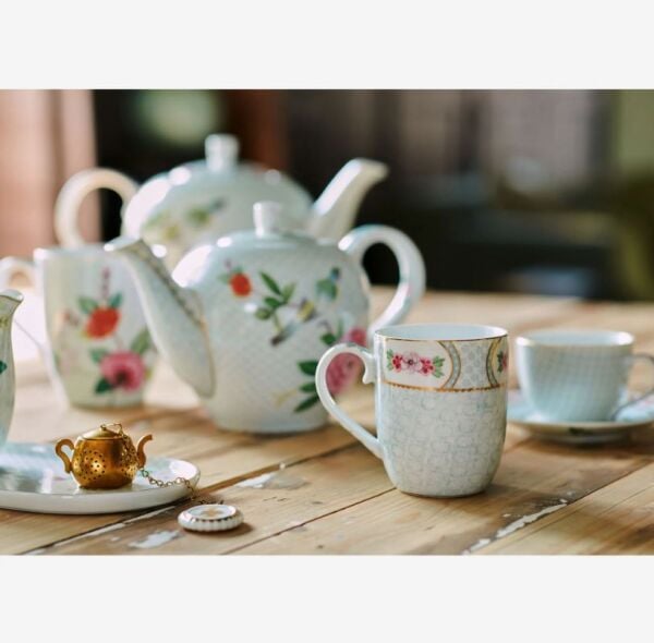 Blushing Birds Beyaz Küçük Mug 145 ml.