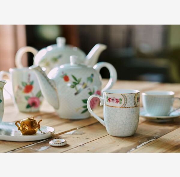 Blushing Birds Beyaz Küçük Mug 145 ml.