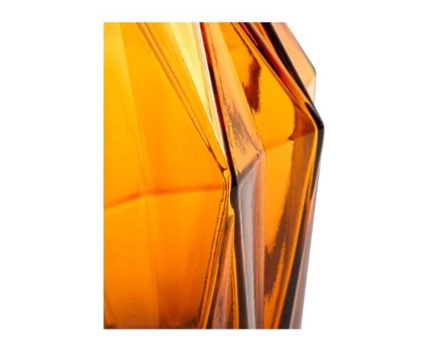 Vase Folds Glass Ochre S