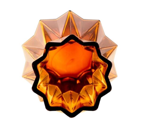 Vase Folds Glass Ochre S