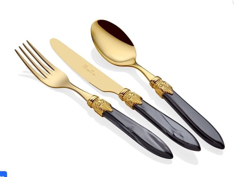 LAURA ORO SİYAH 75 PARÇA ÇATAL BIÇAK SETİ