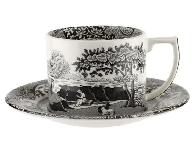 SPODE BLACK ITALIAN  ÇAY FINCANI VE TABAGI