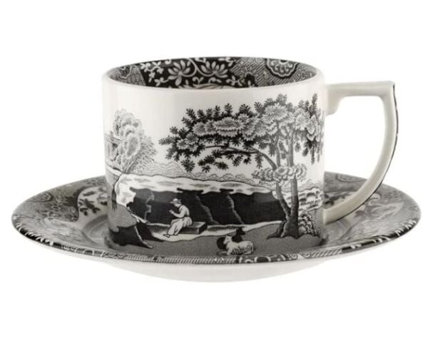 SPODE BLACK ITALIAN  ÇAY FINCANI VE TABAGI