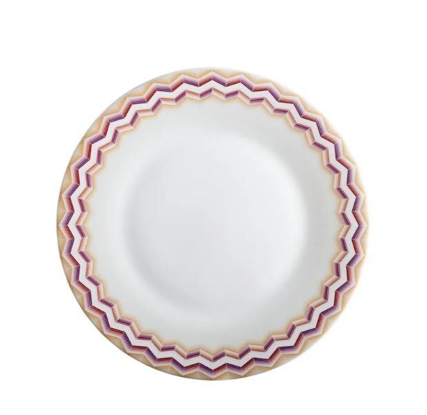 Zig Zag Jarris 156 Turuncu Bordo Yemek Tabağı 27,5 cm