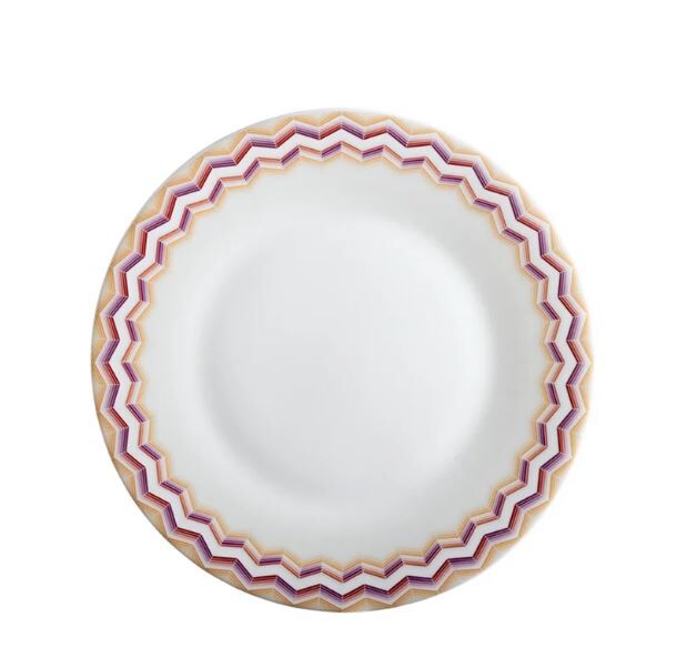 Zig Zag Jarris 156 Turuncu Bordo Yemek Tabağı 27,5 cm