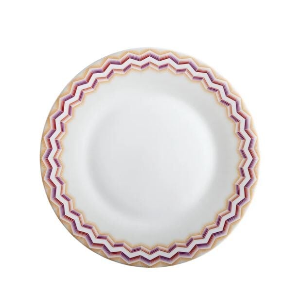 Zig Zag Jarris 156 Turuncu Bordo Yemek Tabağı 27,5 cm