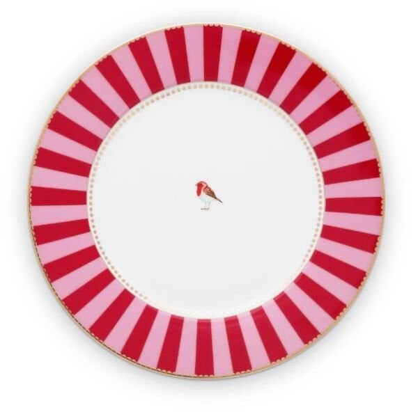 Love Bird Tabak 26,5 Cm, Kırmızı / Pembe