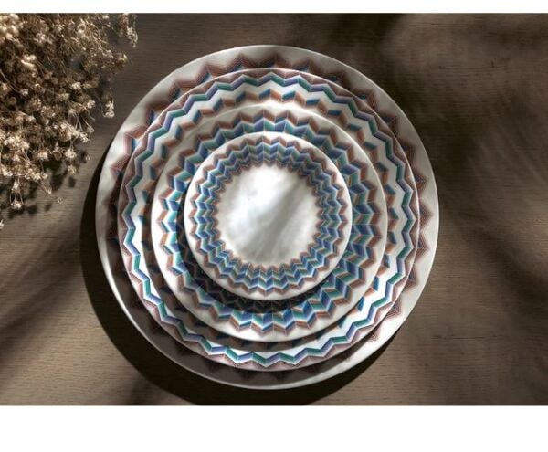 Zig Zag Jarris 148 Lacivert Çukur Tabak 22 cm