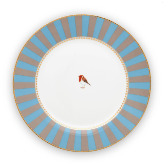 Love Bird Tabak 21 Cm, Mavi / Haki