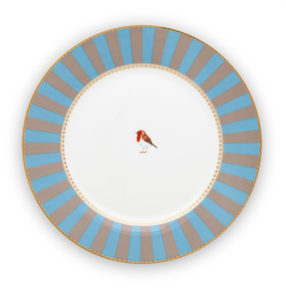 Love Bird Tabak 21 Cm, Mavi / Haki