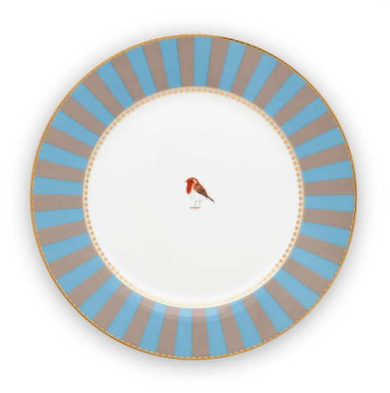 Love Bird Tabak 21 Cm, Mavi / Haki