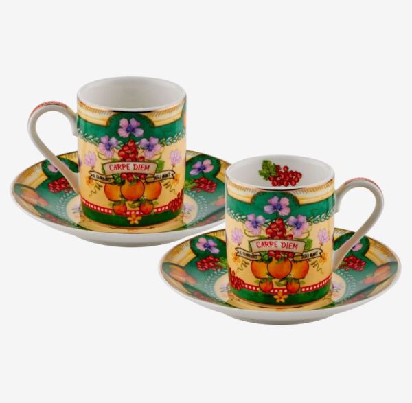 Chiara Alessi Yeşil Porselen Kahve Fincan Seti 100 Ml
