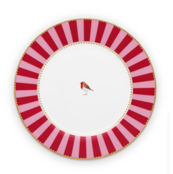 Love Bird Tabak 21 Cm, Kırmızı / Pembe