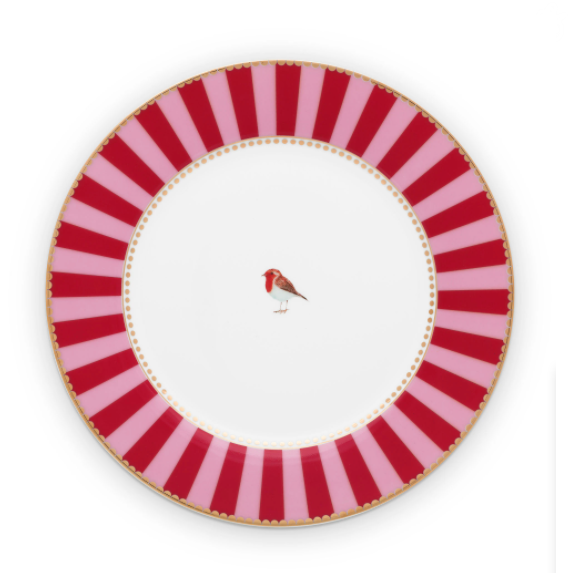 Love Bird Tabak 21 Cm, Kırmızı / Pembe