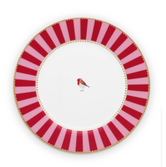 Love Bird Tabak 21 Cm, Kırmızı / Pembe