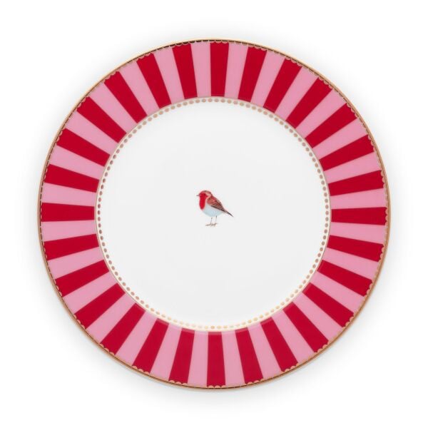 Love Bird Tabak 17 Cm, Kırmızı / Pembe