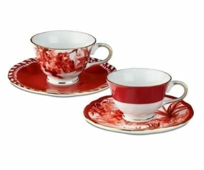 Le Rouge 2'li Porselen Kahve Fincanı 7,7x5,2 cm Kırmızı