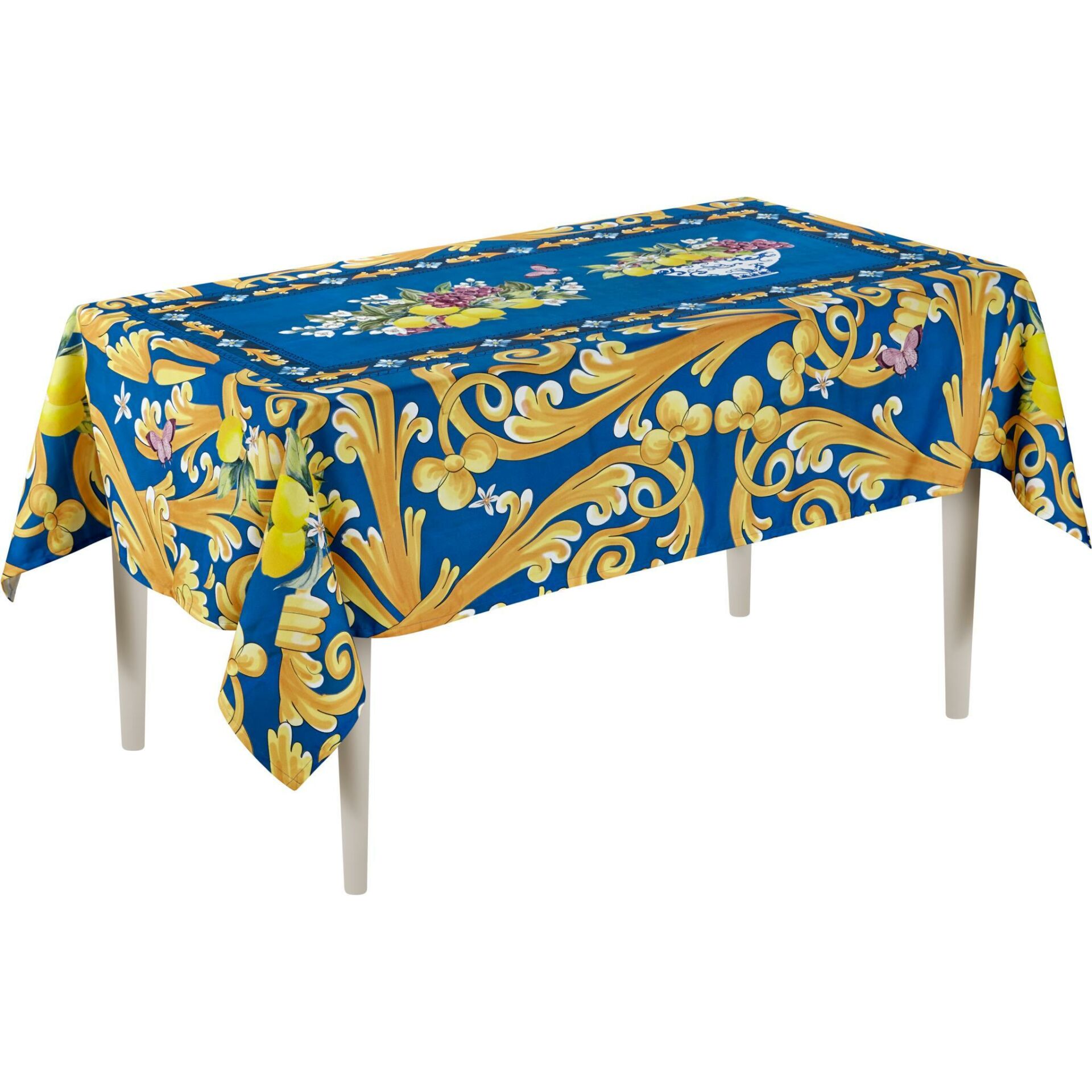 Capri Masa Örtüsü Mavi Desenli 150*230 Cm