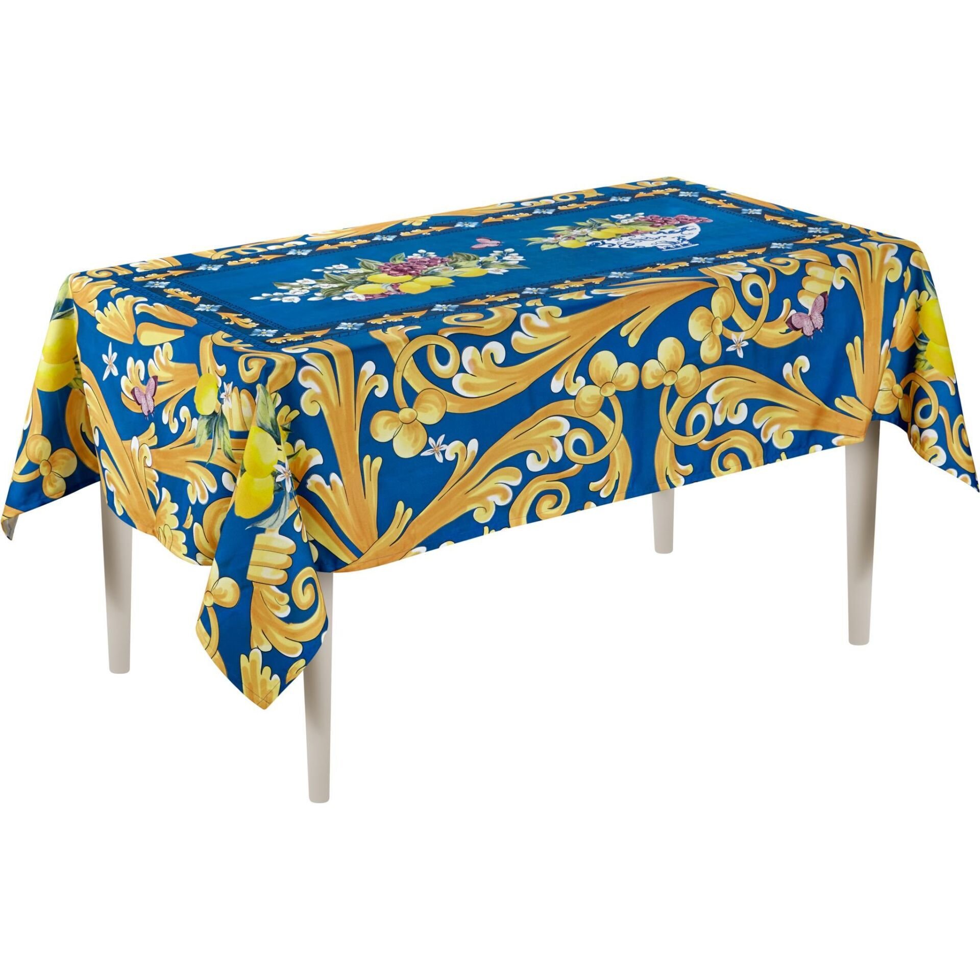 Capri Masa Örtüsü Mavi Desenli 150*230 Cm