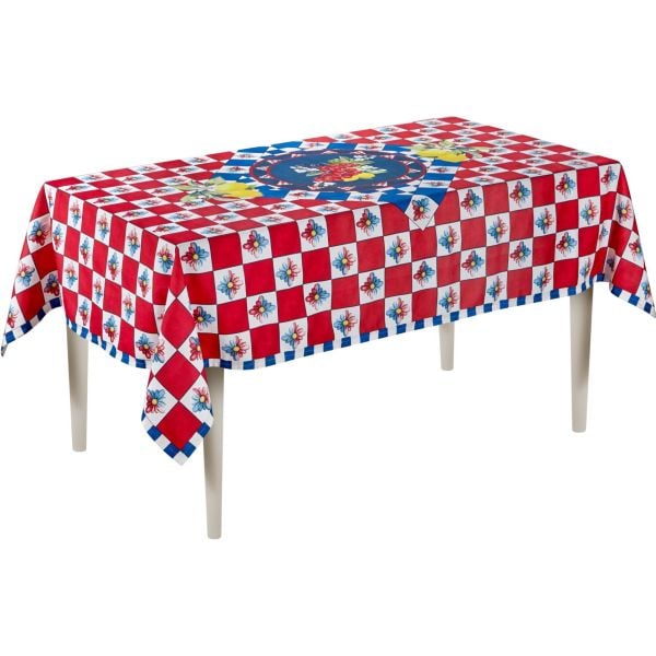 Capri Masa Örtüsü Mavi & Kırmızı 150*230 Cm