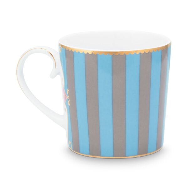 Love Bird Küçük Mug, Mavi / Haki