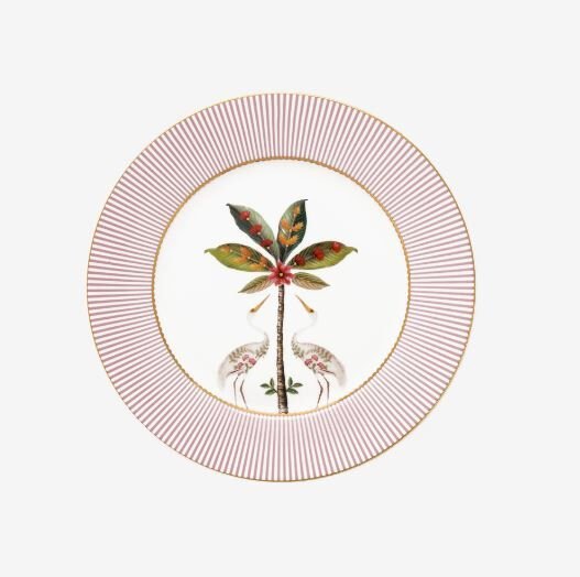 Pembe Porselen Kahvaltı Tabağı 21 cm