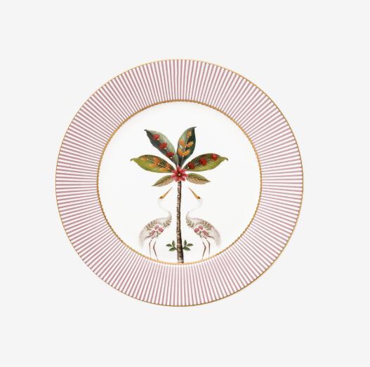 Pembe Porselen Kahvaltı Tabağı 21 cm