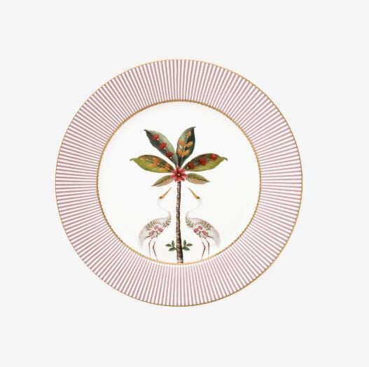 Pembe Porselen Kahvaltı Tabağı 21 cm