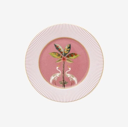 Pembe Porselen Pasta Tabağı 17 cm La Majorelle