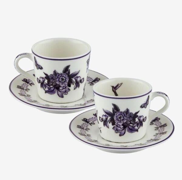 Mor Porselen Kahve Fincan Seti 120 Ml Allure