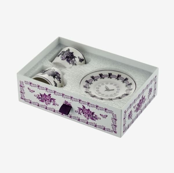 Mor Porselen Kahve Fincan Seti 120 Ml Allure