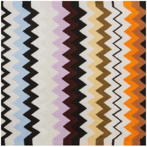 Murrina Çok Renkli Zigzag Desenli Banyo Halısı 90x60 cm