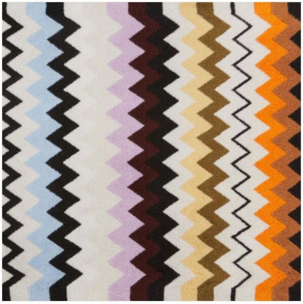 Murrina Çok Renkli Zigzag Desenli Banyo Halısı 90x60 cm