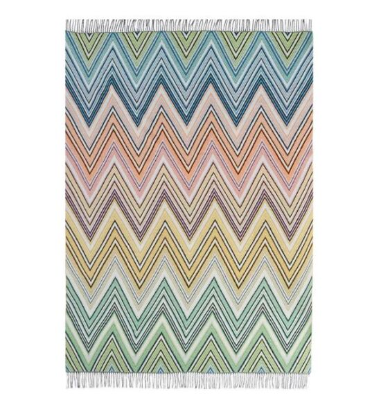 Plume Yeşil Çok Renkli Koltuk Şalı 130x190 cm