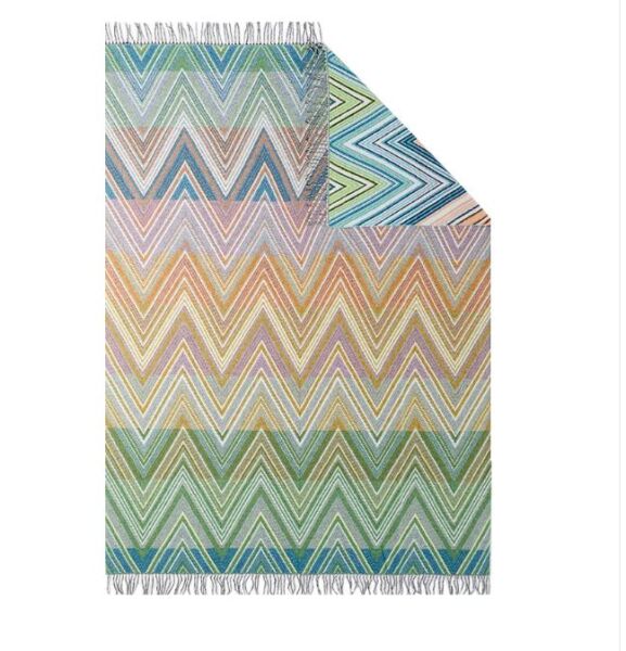 Plume Yeşil Çok Renkli Koltuk Şalı 130x190 cm