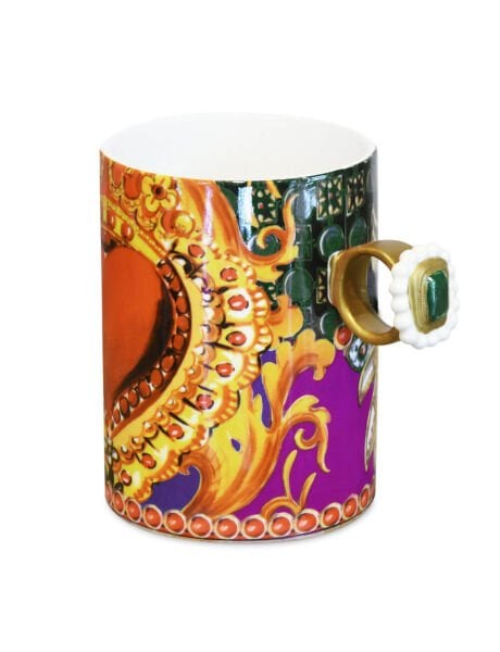 Gio Kalpli Türk Kahvesi Fincanı, Mor, H 6,5 CM